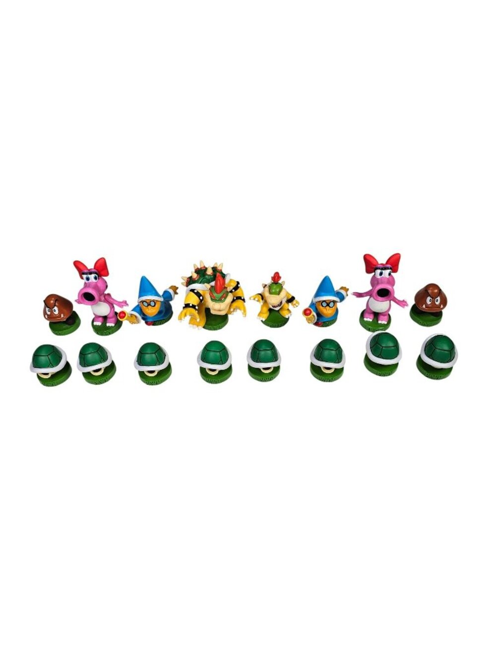 Super Mario Chess Collectors Edition 2" GREEN Figure Set of 16 Game Pieces